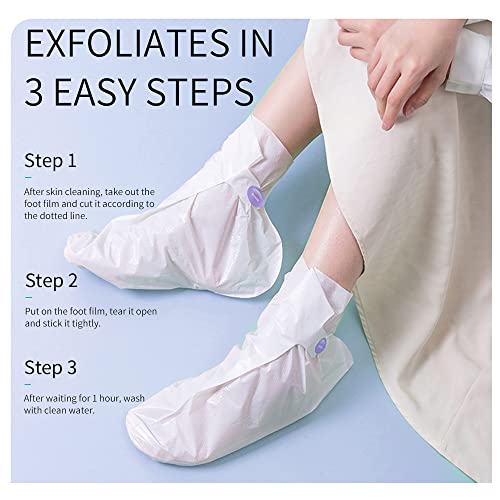 Vemofoper Hand and Foot Peel Mask Set with Lavender for Dry Cracked Skin, Hydrating & Moisturing Socks(4pack)+Gloves(2pack)