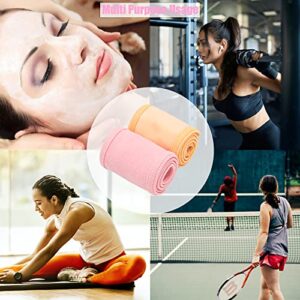 Spa Facial Headband 2Pcs Makeup Headbands Hair Wrap with Adjustable Tape Headband for Beauty Sports Yoga Headbands Washing Face Mask Face Wash Headbands Wrap Long Hairs Headbands