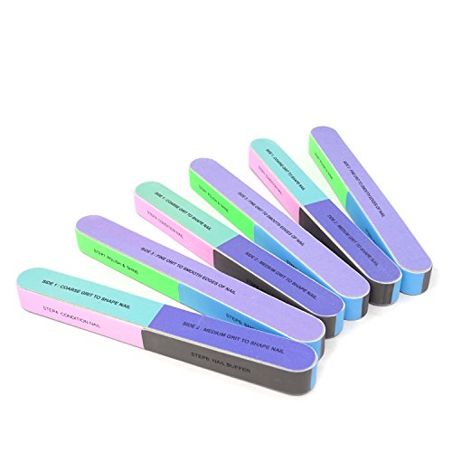 Honbay 6PCS Nail Art Tool Nail File Nail Buffer Cosmetic Manicure, 7 Ways