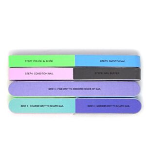 Honbay 6PCS Nail Art Tool Nail File Nail Buffer Cosmetic Manicure, 7 Ways