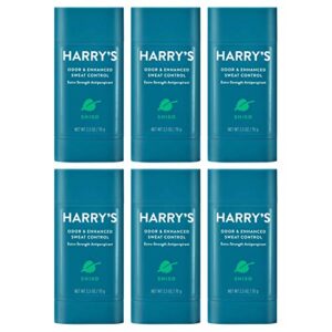 harry’s extra-strength antiperspirant – odor & enhanced sweat control antiperspirant for men – shiso (6 count)