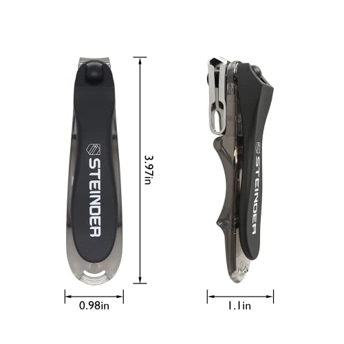 Easy Nail Clippers Toenail Steinder® Convenient Grip 360 for Senior for Thick Toe Nail Clippers Set Toe Nail Clippers for Men (Toenail Clippers)