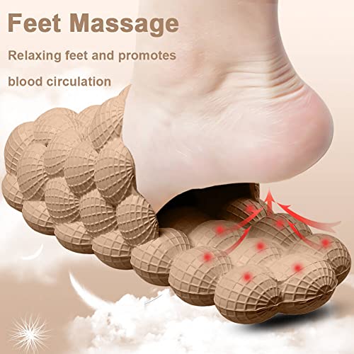 Massage Bubble Slides for Women Men, Non-slip Summer Bubble Slippers, Soft EVA Foam Golf Ball Slides, Cloud Cushion Thick Sole Spa Slides Slippers for Gym Shower Bedroom Home Sandals