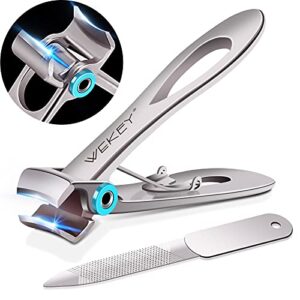 toe nail clippers adult – nail clippers for thick nails with oversized wide jaw opening 15mm,heavy duty toe nail clippers, men and seniors – by wekey