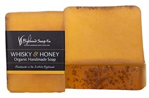 the highland soap company, organic handmade soap, 5.3oz (whisky & honey)