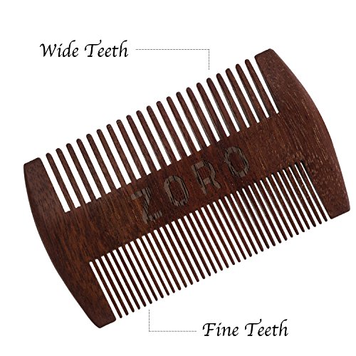 Beard Brush and Comb Set for Men - Premium Handmade Grooming Set - Elegant Box and Cotton Bag - Horsehair Bristled Brush and Double-Sided Aromatic Wooden Comb - Perfect Kit for Home or Travel