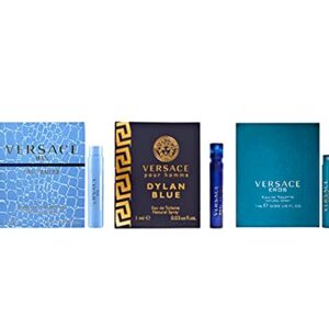 VERSACE for Men Fragrance Sample Trio - Pour Homme, Man Eau Fraiche, & Eros