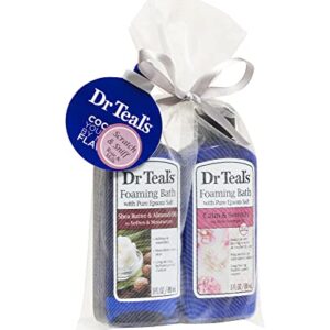 Dr Teal's Foaming Bath Holiday Gift Combo Pack (6 fl oz Total): Soften & Moisturize with Shea Butter & Almond Oil and Calm & Serenity with Rose Essential Oil. Treat Your Skin, Senses, and Stress