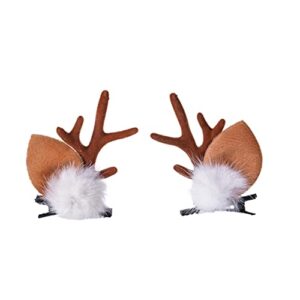 haoqina christmas reindeer antlers headband hairpins hairbands girls beauty headdresses reindeer antlers headbands stocking stuffers for women reindeer christmas hair clips hair accessories