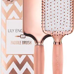 Paddle Brush for Detangling, Blowdrying and Straightening - Professional Large Hair Brush All Hair Types, Rose Gold Hairbrush for Women by Lily England Rose Gold Black