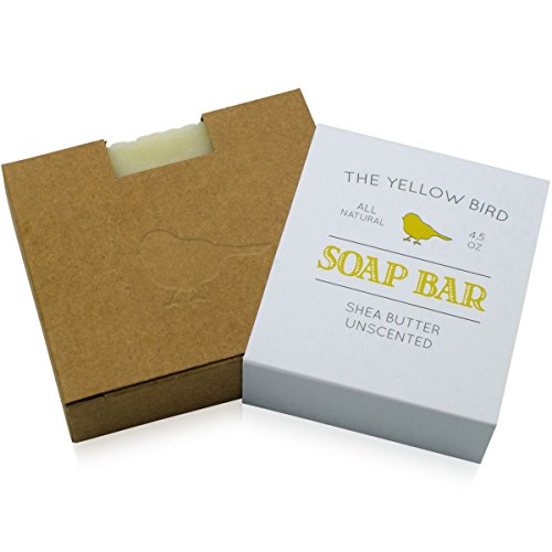 The Yellow Bird Unscented Soap Bar For Sensitive Skin. Handmade Face Soap that's Fragrance Free and Hypoallergenic. Natural, Vegan, and Organic Ingredients.