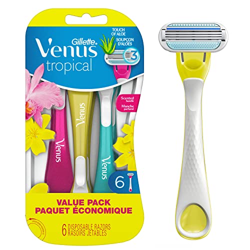 Gillette Venus Tropical Value Pack 6 Disposable Razors 3 Blades