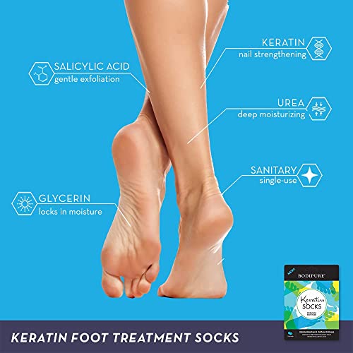 Bodipure 4 Pack Keratin Socks Premium Foot Mask