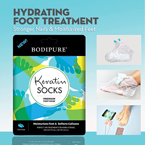 Bodipure 4 Pack Keratin Socks Premium Foot Mask