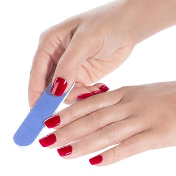 Iridesi Professional Mini Blue Finger Nail Files 120/240 Washable Emery Boards 3-1/2 Inches Long 12 Fingernail Files Per Pack