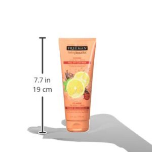 FREEMAN Clearing Sweet Tea & Lemon Peel-Off Clay Facial Mask, Antioxidant Rich Skincare Treatment, Protects Skin and Lightens Dark Spots, Face Mask Perfect For Combination Skin, 6 fl.oz./175 mL Tube