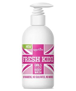 fresh kidz keep it kind natural hair & body wash for kids & teens – girls pink, 16.9 fl.oz.