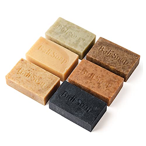 Bali Soap - Natural Soap Bar Orange Collection - Bath Soap for Women & Men - Handmade Soap Gift Set - Moisturizing Vegan Soap Bars - 6 pc Variety Exotic Pack, 3.5 Oz each