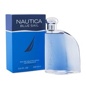 nautica blue sail eau de toilette spray for men, 3.3 ounce, multi