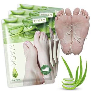 Nado Care Foot Peel Mask - Exfoliating Foot Peeling Masks for Men and Women with Natural Aloe Extract - Repair Rough Heels, Callus and Dry Dead Skin - 3 Pack