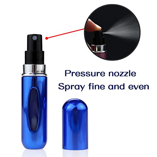 Portable Mini Refillable Perfume Atomizer Bottle，Atomizer Perfume Bottle,Refillable Perfume Spray, Scent Pump Case, Perfume Atomizer Refillable Travel 4 Pcs Pack of 5ml