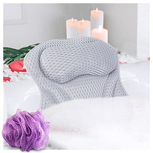 Bath Pillows for Tub Neck and Back Support - Bath Pillow for Bathtub - Bath Tub Pillow Headrest - Spa Pillow for Bathtub and Hot Tub - Bathtub Accessories for Women – Bath Cushion for Tub Adult