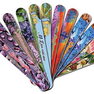 Spanish Christian Emery Board - Faith Hope Love (24-Pack) - 150/150 Grit Colorful Nail File - Nail Spa Party Favors Supplies - Stocking Stuffers Gift for Girls Women Kids Mom Girlfriend Christmas