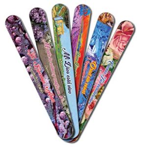 Spanish Christian Emery Board - Faith Hope Love (24-Pack) - 150/150 Grit Colorful Nail File - Nail Spa Party Favors Supplies - Stocking Stuffers Gift for Girls Women Kids Mom Girlfriend Christmas