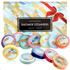 ztoone shower steamers aromatherapy for relaxation,bath bombs shower steamers self care gift set – valentines birthday mothers day christmas gifts for women mum wife (12pcs)