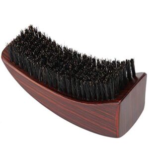 curved beard brush, wooden beard comb for men moderate hardness beard brush portable mustache hairbrushes professional beard cleaning brush for home, salon or travel use