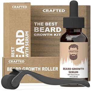 beard growth kit – hair growth & hair serum – beard growth oil and beard roller – hair growth for men – stimulate beard growth with our beard serum and growth roller