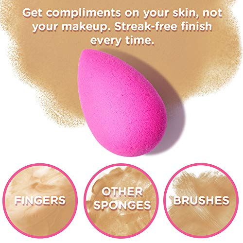 beautyblender Original & Pro Beautyblender Makeup Sponge for blending foundations, powders and creams+ Liquid Blendercleanser 3oz Set, vegan, cruelty free