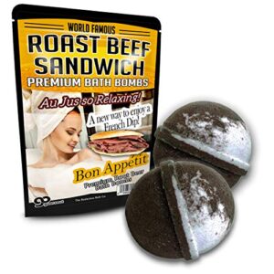 roast beef sandwich bath bombs xl root beer bath bombs luxury bath balls funny girlfriend gags for best friends bath and body gags for men funny spa gifts for men weird gifts au jus french dip