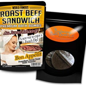 Roast Beef Sandwich Bath Bombs XL Root Beer Bath Bombs Luxury Bath Balls Funny Girlfriend Gags for Best Friends Bath and Body Gags for Men Funny Spa Gifts for Men Weird Gifts Au Jus French Dip