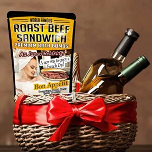 Roast Beef Sandwich Bath Bombs XL Root Beer Bath Bombs Luxury Bath Balls Funny Girlfriend Gags for Best Friends Bath and Body Gags for Men Funny Spa Gifts for Men Weird Gifts Au Jus French Dip