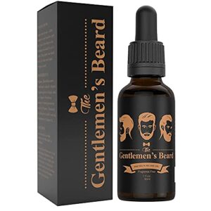 the gentlemen’s premium beard oil – conditioner softener – all natural fragrance free – softens, strengthens and promotes beard & mustache growth – leave in conditioner moisturizes skin