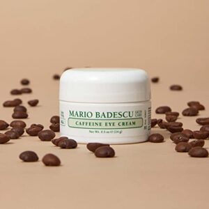 Mario Badescu Caffeine Eye Cream for All Skin Types | Visibly Decreases Dark Circles and Under Eye Bags, Formulated with Caffeine & Squalane, 0.5 Oz (Pack of 1)