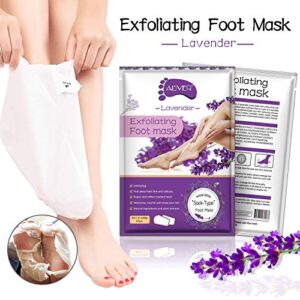 Foot Peel Mask - 5 Pack Foot Mask for Dry Dead Skin, Callus, Repair Rough Heels - Make Your Feet Baby Soft Get Smooth Silky Skin - Lavender