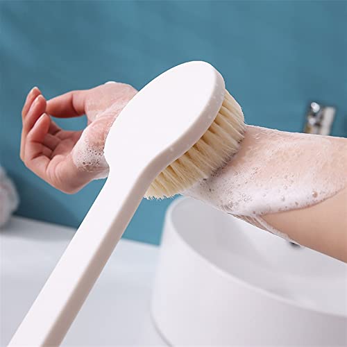 INGVY Dry Brushing Body Brush Long Handle Body Brush Back Back Bath Shower Sponge Scrubber Exfoliating Scrub Skin Massage Exfoliation Bathroom Set Accessories