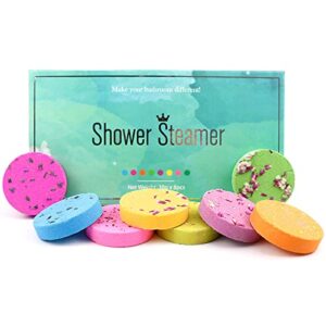 aromatherapy shower steamers bath bombs for women,6-pack shower bombs with essential oils,3 sweet sensual scents,shower aromatherapy tablets for relaxation and wellness,stress relief,enjoy home spa