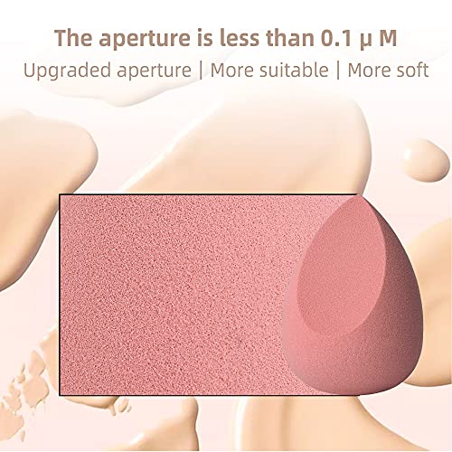 COSTICA Makeup Sponge Set Blender, Beauty Sponge Makeup Blender Flawless for Liquid - Multi Colored 4 pcs Rose Series