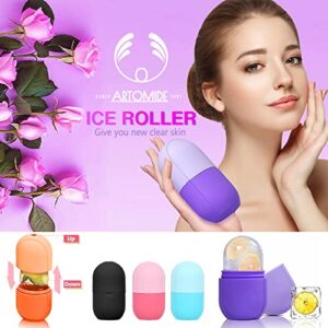 Ice Roller For Face Silicone Ice Face Roller Skin Care Facial Ice Roller Icing Tool Ice Holder For Face Icing Ice Mold For Face Icing Face Ice Pod Skincare