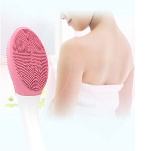 INGVY Dry Brushing Body Brush Electric Massage Bath Brush Long Handle Double-Sided Vibration Bath Brush Bath Massage Soft Silicone Bath Brush 3 Frequency (Size : Blue)