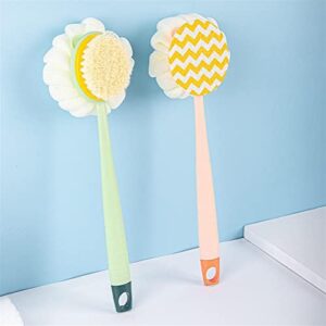 INGVY Dry Brushing Body Brush Bathroom Brush Long Handle Back Body Brush Bath Shower Scrubber Exfoliating Scrub Skin Massages Bathroom Products (Color : 2)