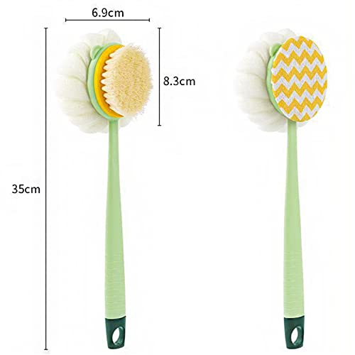 INGVY Dry Brushing Body Brush Bathroom Brush Long Handle Back Body Brush Bath Shower Scrubber Exfoliating Scrub Skin Massages Bathroom Products (Color : 2)