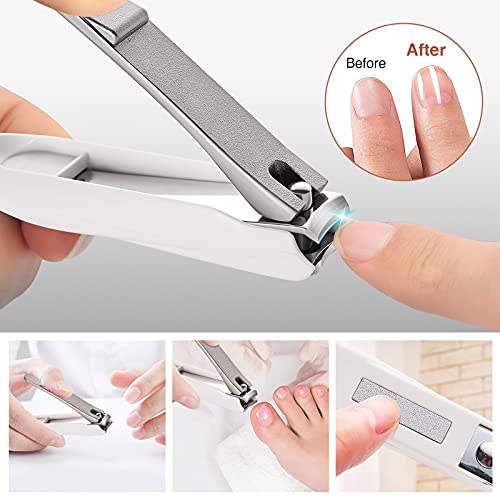 Nail Clippers for Seniors Elderly,Miss Dream 2Pcs Premium Fingernail and Toenail Clippers Set for Men and Women,New Type Nail Cutter, Sharp and No Splash