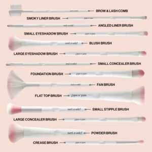 wet n wild Essential Makeup Brush| Brow & Liner Brush| Flat Angled Liner Brush| Ultra-Thin Precision| Soft Fibers