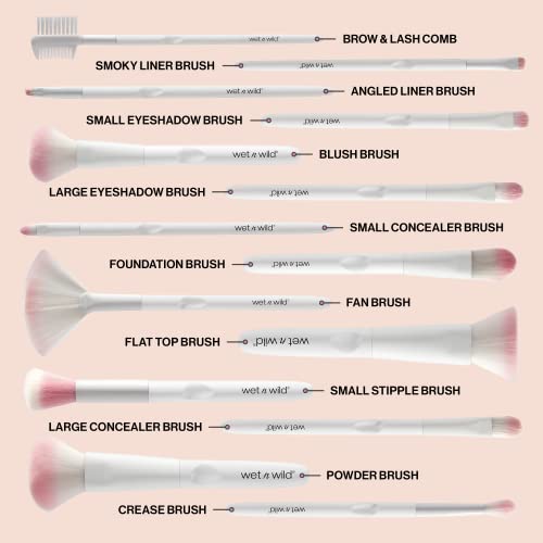 wet n wild Essential Makeup Brush| Brow & Liner Brush| Flat Angled Liner Brush| Ultra-Thin Precision| Soft Fibers