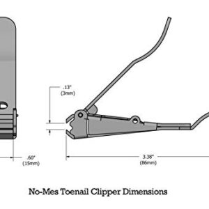 No-mes Toenail Clipper, Catches Clippings, Patented Ergonomic Grip, Made in USA