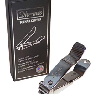 No-mes Toenail Clipper, Catches Clippings, Patented Ergonomic Grip, Made in USA